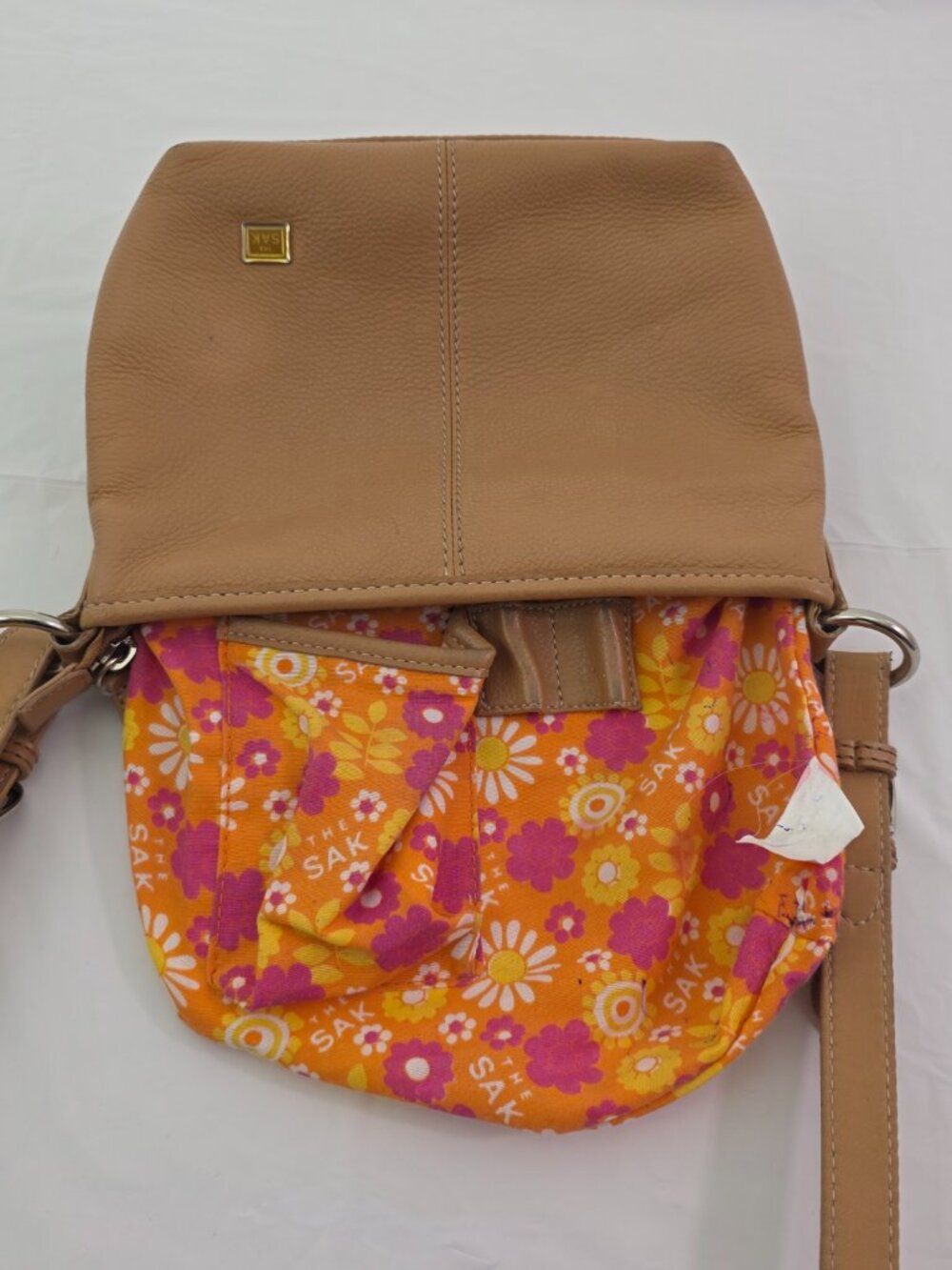 The Sak Leather Adjustable Strap Shoulder Crossbody Handbag - Picture 9 of 16